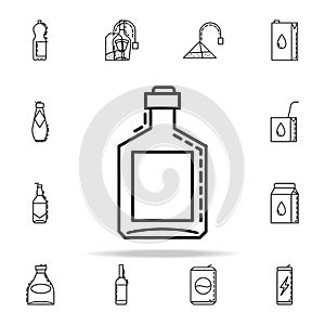 bottle of alcohol dusk icon. Drinks & Beverages icons universal set for web and mobile