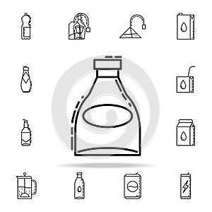 bottle of alcohol dusk icon. Drinks & Beverages icons universal set for web and mobile