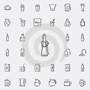 bottle of alcohol dusk icon. Drinks & Beverages icons universal set for web and mobile