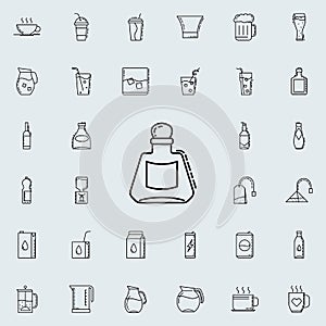 bottle of alcohol dusk icon. Drinks & Beverages icons universal set for web and mobile