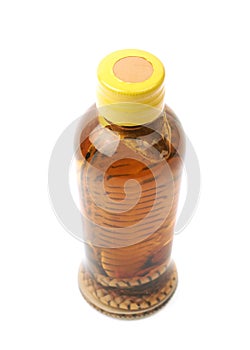 Bottle of alcohol isolated