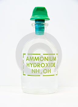 Bottle of ammonium hydroxide photo