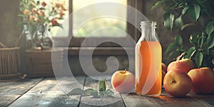 Rustic Apple Juice Still Life