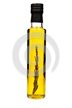 Bottle of aromatic olive oil.