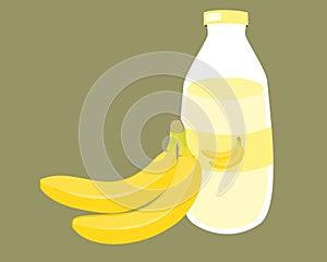 Bottle of banana milk