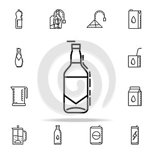 bottle of beer dusk icon. Drinks & Beverages icons universal set for web and mobile