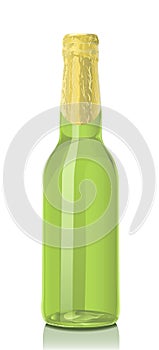 Bottle of beer from green glass