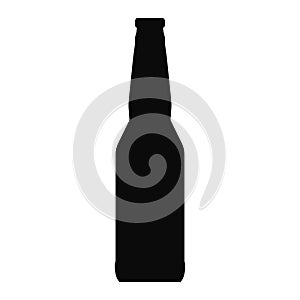 Bottle beer icon black color isolated on white background