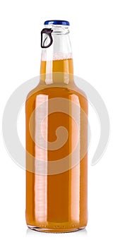 Bottle of beer isolated on white background with clipping path