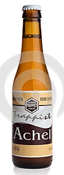 Bottle of Belgian Achel Blonde Trappist beer