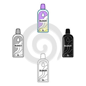 Bottle of bleach. Dry cleaning single icon in cartoon style vector symbol stock illustration web.