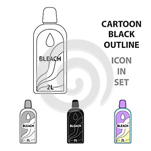 Bottle of bleach. Dry cleaning single icon in cartoon style vector symbol stock illustration web.