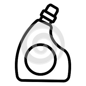 Bottle with bleach icon vector. Isolated contour symbol illustration