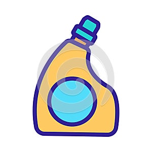 Bottle with bleach icon vector. Isolated contour symbol illustration