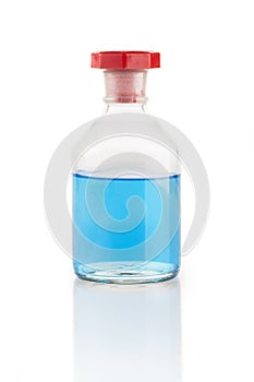 Bottle with Blue Liquid