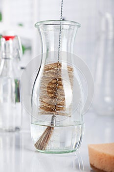 Bottle-brush in the bottle