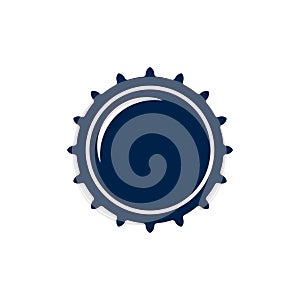 Bottle cap icon logo vector design illustration, isolated on white background.