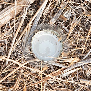 Bottle cap in nature - Pollution