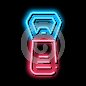 Bottle Cap Opener neon glow icon illustration