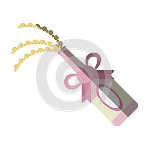 Bottle champagne explosion celebration icon