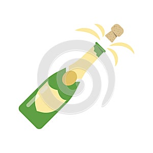 Bottle of Champagne explosion