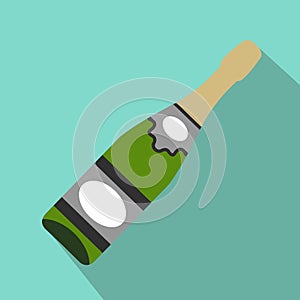 Bottle of champagne flat icon