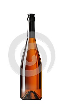 Bottle of champagne isolated