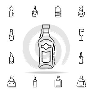 bottle of cognac dusk icon. Drinks & Beverages icons universal set for web and mobile