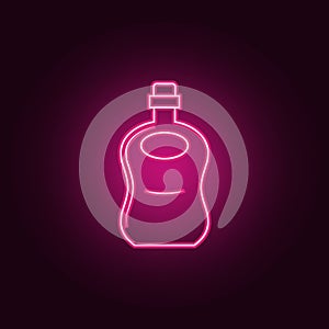 bottle of cognac icon. Elements of Bottle in neon style icons. Simple icon for websites, web design, mobile app, info graphics