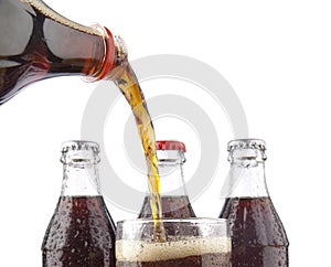 bottle of cola soda isolated