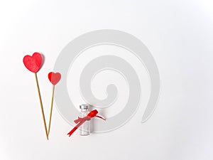 Valentine day and Vaccination concept