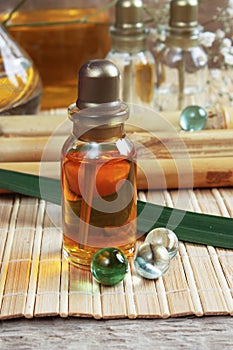 bottle of cosmetic oils