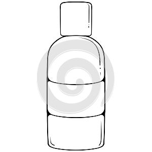 Bottle for cosmetics line art