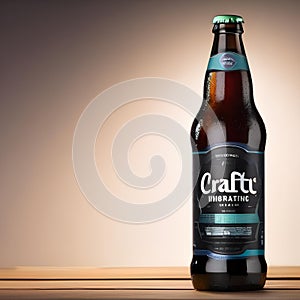 A bottle of craft invigorating soda with a label2