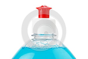 Bottle of dish washing liquid, close up
