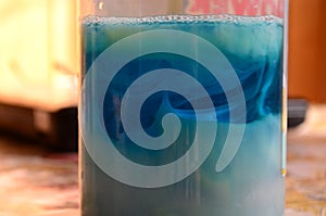 Bottle dishwashing liquid with blue and white beautiful patterns