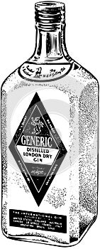 Bottle Of Distilled Gin