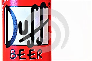 Bottle of Duff beer.