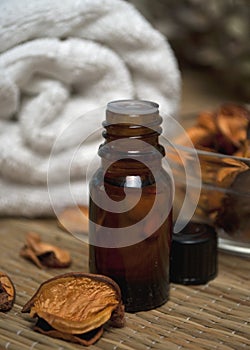 Bottle of essence oil photo