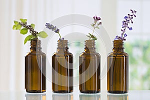 Bottle of essential oil