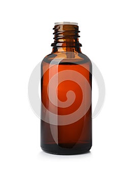 Bottle of essential oil isolated