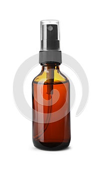 Bottle of essential oil isolated