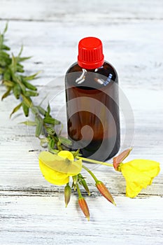 Bottle of evening primrose oil