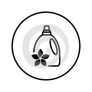 Bottle of fabric softener. Icon. Editable Thin line. Vector illustration