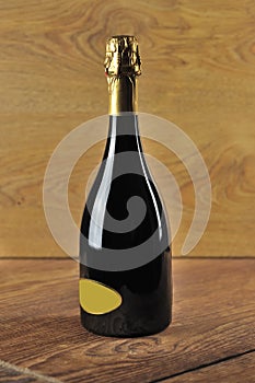 Bottle of fine italian spumante wine photo