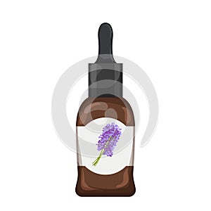 bottle fragrance oil color icon vector illustration