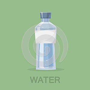 Bottle of fresh cold water. Mineral drink