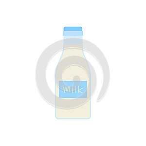 a bottle fresh milk flat design vector illustration