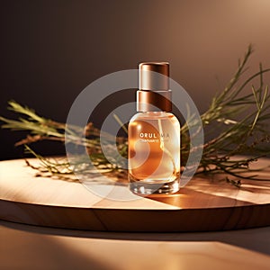 Bottle  fresh product object perfumery container mock-up spray liquid luxury beauty perfume aromatic fragrance