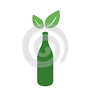 Bottle full of organic goodness - Vegan Smoothies logo indicating healthy fiber rich juice photo